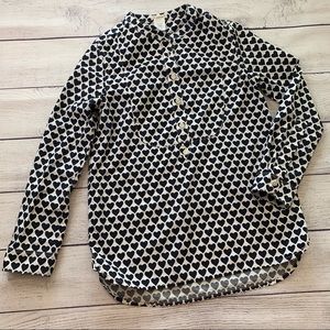 Crewcuts Girls Heart Blouse Size 10